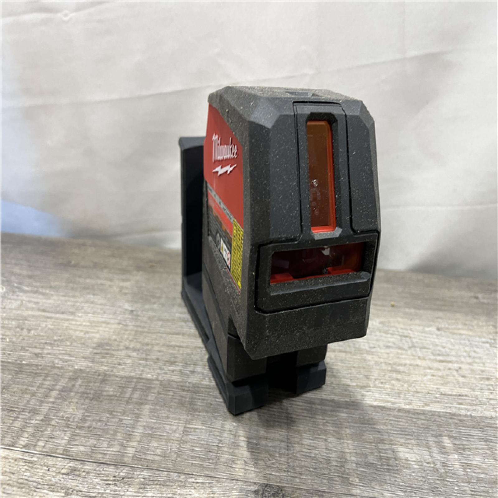 AS-IS Milwaukee 12-Volt Lithium-Ion Cordless Green 125 ft. Cross Line and Plumb Points Laser Level (Tool-Only)