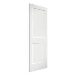 Phoenix Eightdoors 30 in. x 80 in. x 1-3/4 in. 2-Panel Shaker Solid Core White Primed Pine Wood Interior Door Slab Pallet (7-Doors)