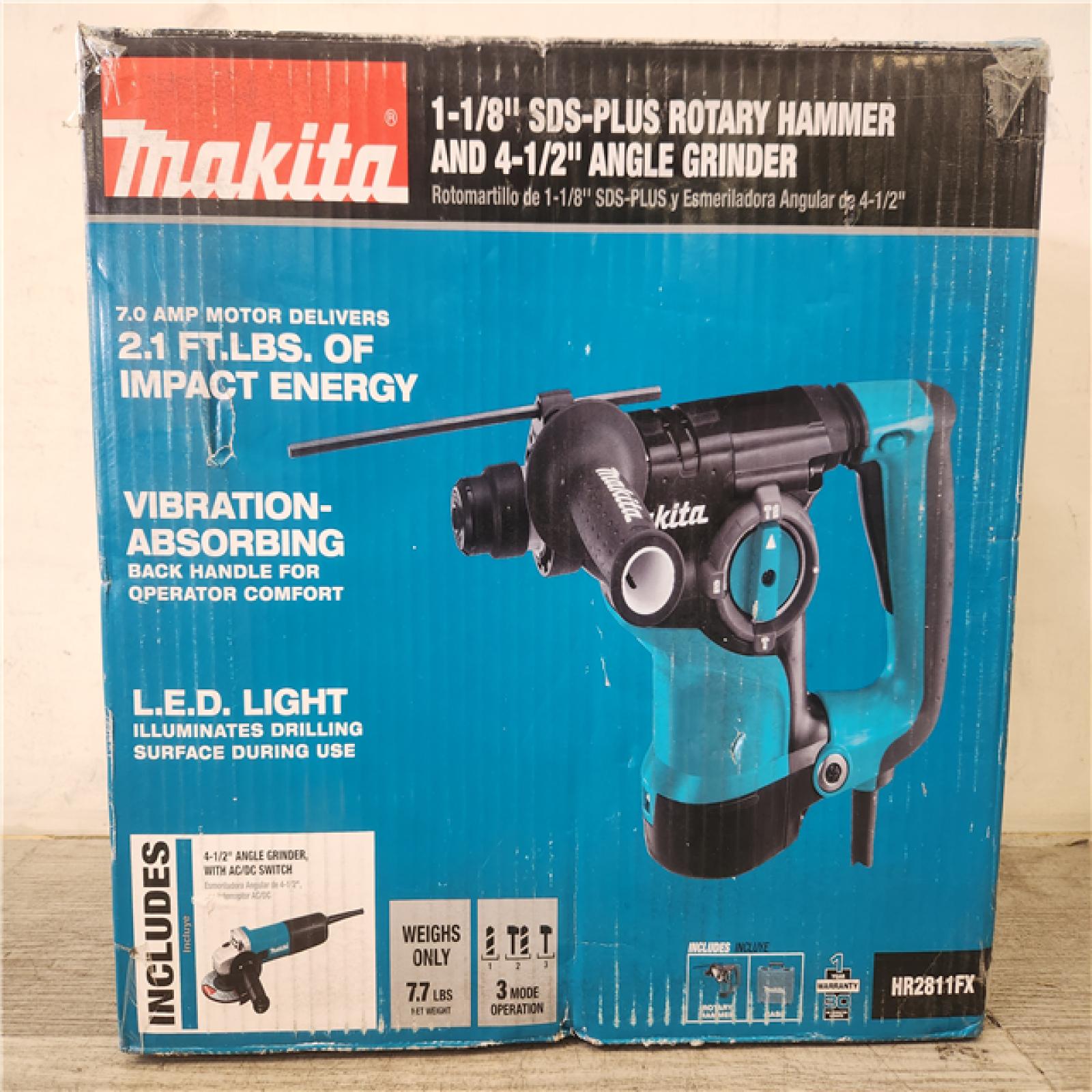 Phoenix NEW Makita 7 Amp 1-1/8 in. Corded SDS-Plus Concrete/Masonry Rotary Hammer Drill with 7.5 Amp 4-1/2 in. Angle Grinder and Hard Case