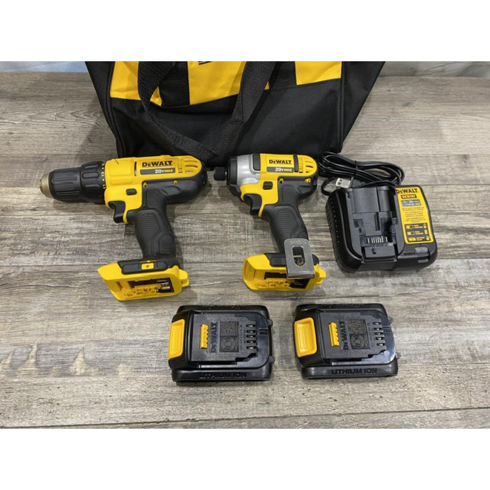AS-IS DEWALT 20V MAX Cordless Drill/Impact 2 Tool Combo Kit