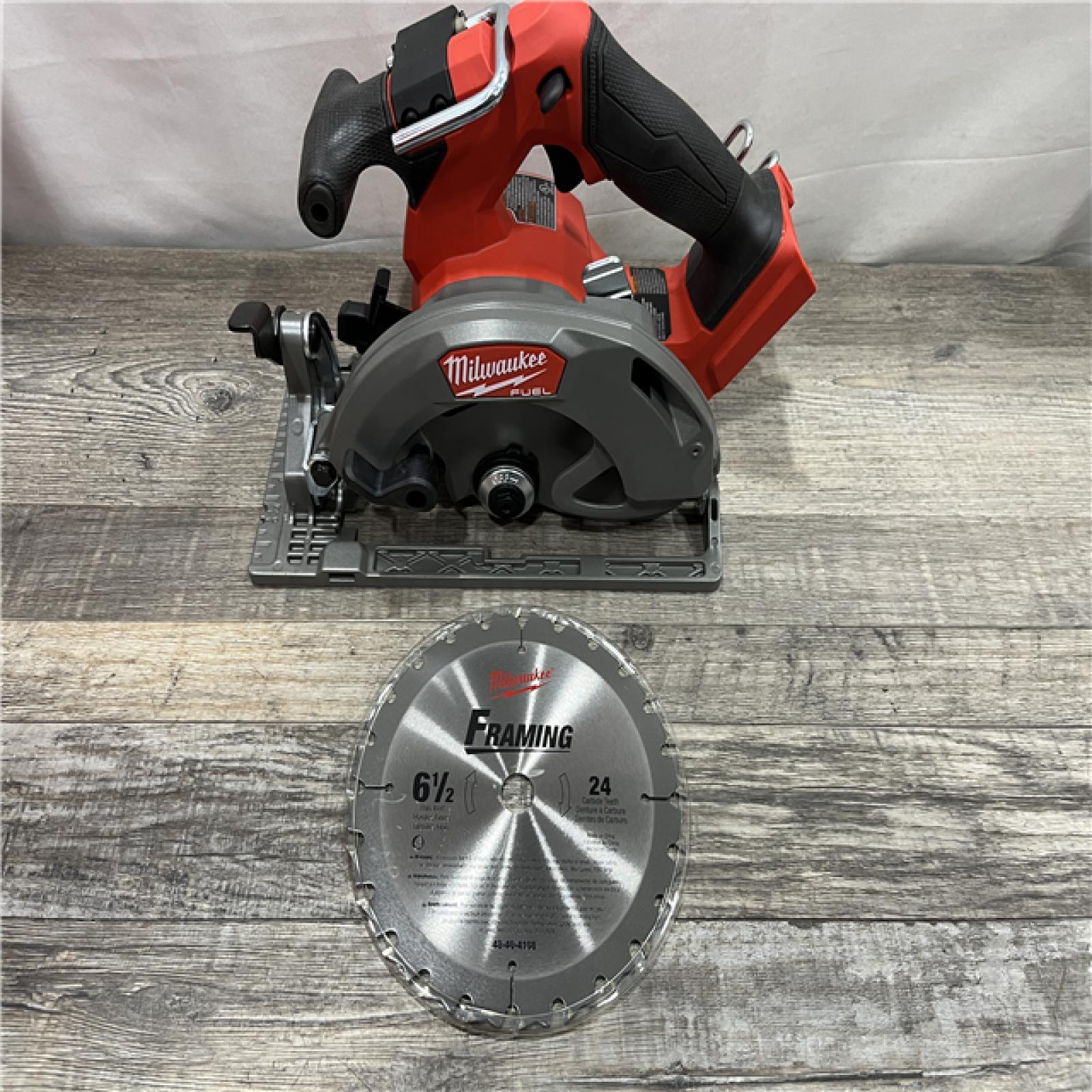 AS-IS Milwaukee FUEL 18V Lithium-Ion Brushless Cordless 6-1/2 in. Circular Saw (Tool-Only)