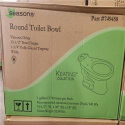 Phoenix Location NEW Seasons Keating Round Toilet Bowl With Tank 1.0 Gallons/ 3.8 Liters a Flush Vitreous China Pallet (12 Toilets)