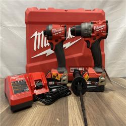 AS-IS Milwaukee M18 FUEL 18V Lithium-Ion Brushless Cordless Hammer Drill and Impact Driver Combo Kit