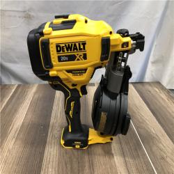 AS-IS DEWALT 20V MAX Lithium-Ion 15-Degree Electric Cordless Roofing Nailer Kit