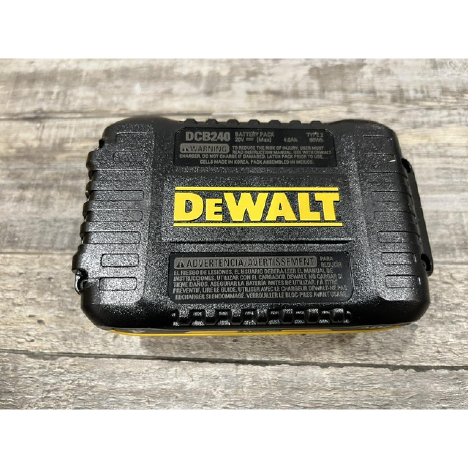 AS-IS DEWALT 20-Volt MAX Lithium-Ion 4.0Ah Battery with 12-Volt to 20-Volt MAX Charger