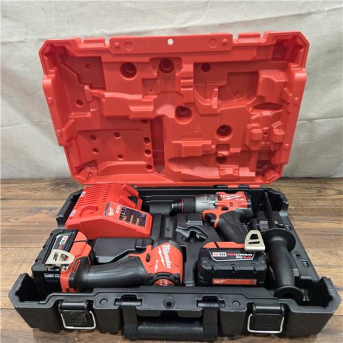 AS-IS MILWAUKEE M18 FUEL 18V Lithium-Ion Brushless Cordless Hammer Drill and Impact Driver Combo Kit (2-Tool) with 2 Batteries