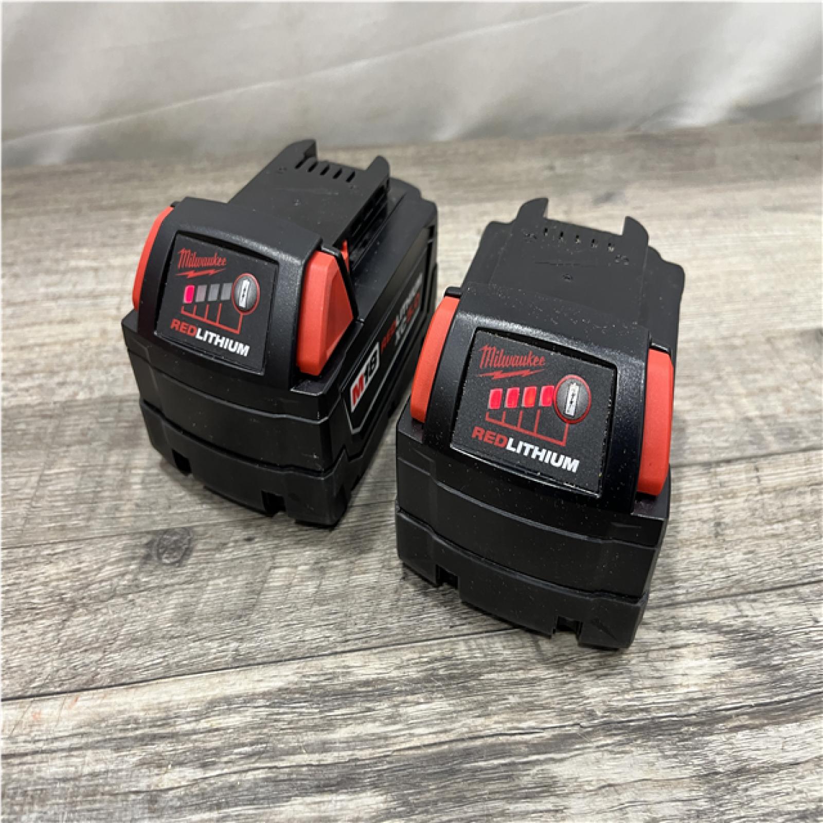 AS-IS Milwaukee 18-Volt Lithium-Ion XC Extended Capacity 5.0 Ah Battery Pack (2-Pack)