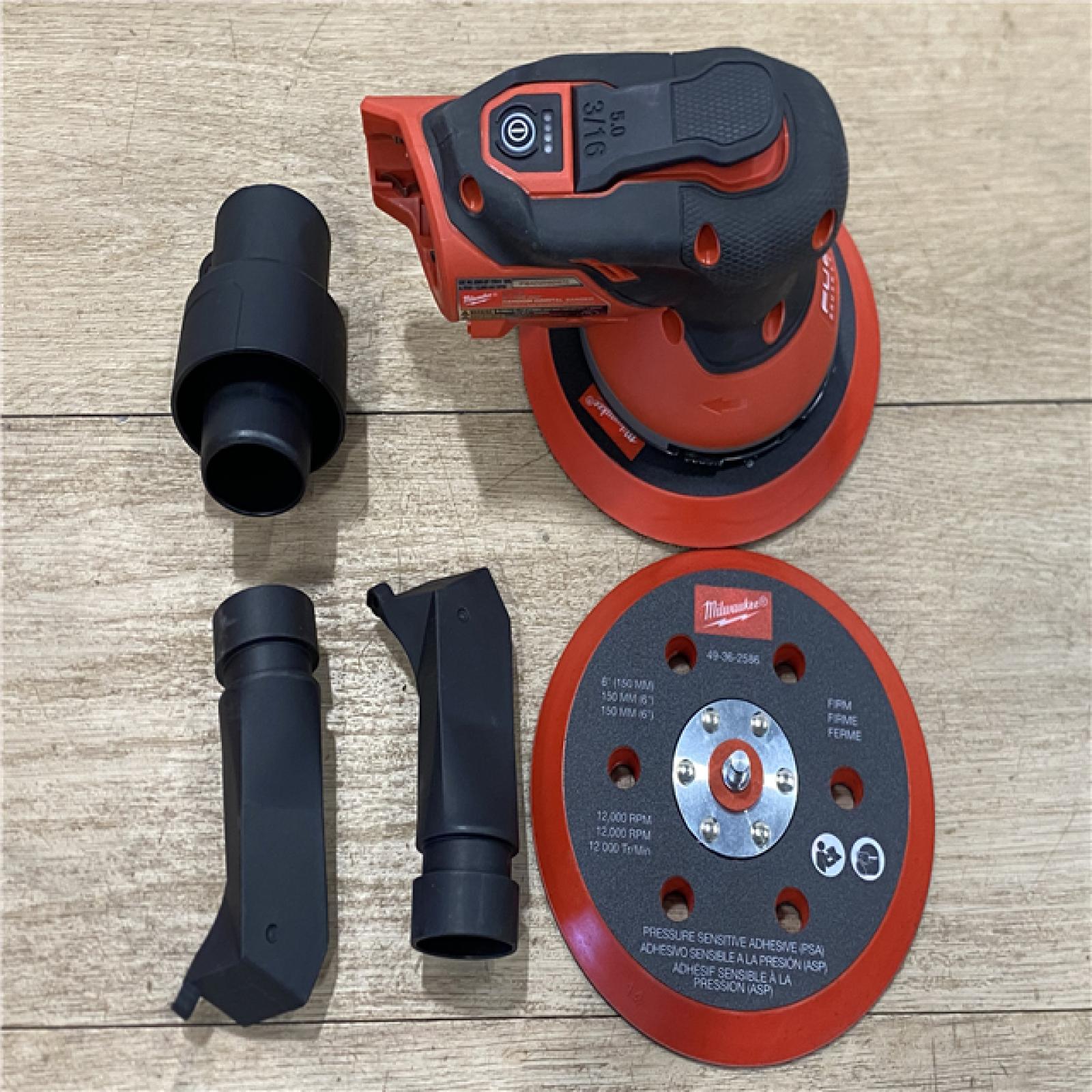 AS-IS Milwaukee FUEL 12V Lithium-Ion Brushless Cordless 6 in. Random Orbital Sander (3/16 in. Orbit) Tool-Only