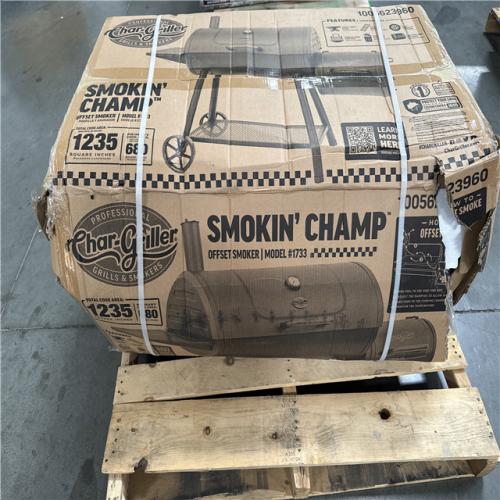 California AS-IS Professional Char-Griller Smokin Champ Offset Smoker (Damaged Box)
