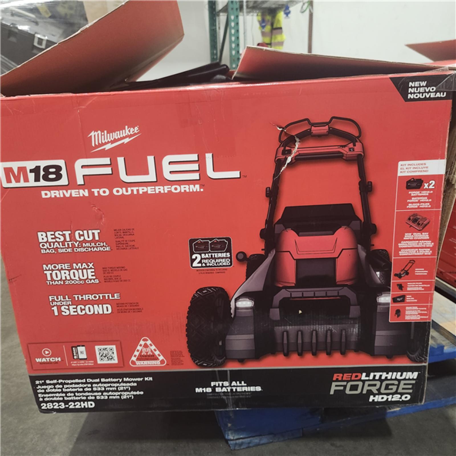 As-Is- M18 FUEL Brushless Cordless 21 in. Walk Behind Dual Battery Self-Propelled Mower W/(2) 12.0Ah Battery and Rapid Charger
