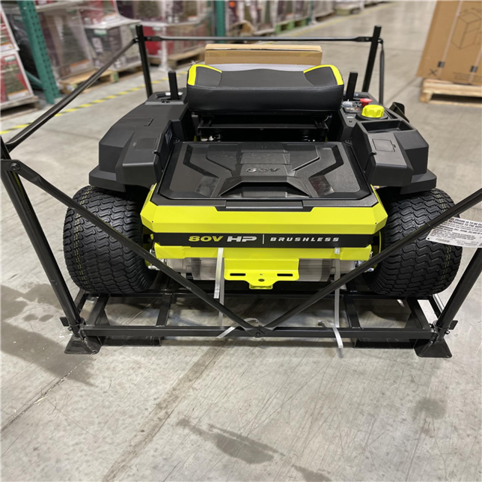 DALLAS LOCATION- RYOBI ZR3 80V HP Brushless Battery Cordless Electric 42 in. Zero Turn Riding Lawn Mower with (2) 14.0 Ah Batteries and Charger