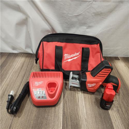 AS-IS- Milwaukee 12V 1.5Ah Cordless Straight Handle Reciprocating Saw Kit