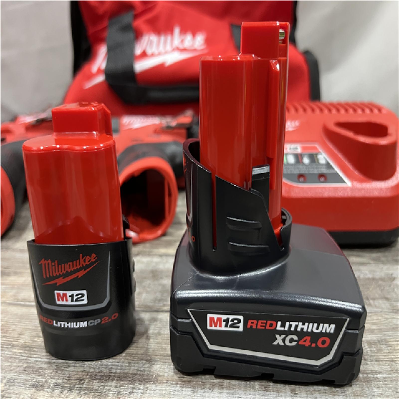 AS-IS Milwaukee FUEL 12-Volt Lithium-Ion Brushless Cordless Hammer Drill and Impact Driver Combo Kit