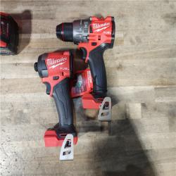 HOUSTON LOCATION - AS-IS MILWAUKEE FUEL 18V Lithium-Ion Brushless Cordless Hammer Drill and Impact Driver Combo Kit