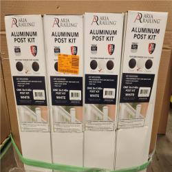 Phoenix NEW Aria Railing Stair Railing Panel (36x6')   Aluminum Post Kit (3 in. x 3 in. x 48 in) Pallet
