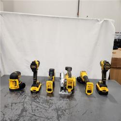 AS-IS- DEWALT 20V Lithium-Ion Cordless 6-Tool Combo Kit with 5.0 Ah and 2.0 Ah Batteries  Charger and Tough System 2.0 Rolling Toolbox