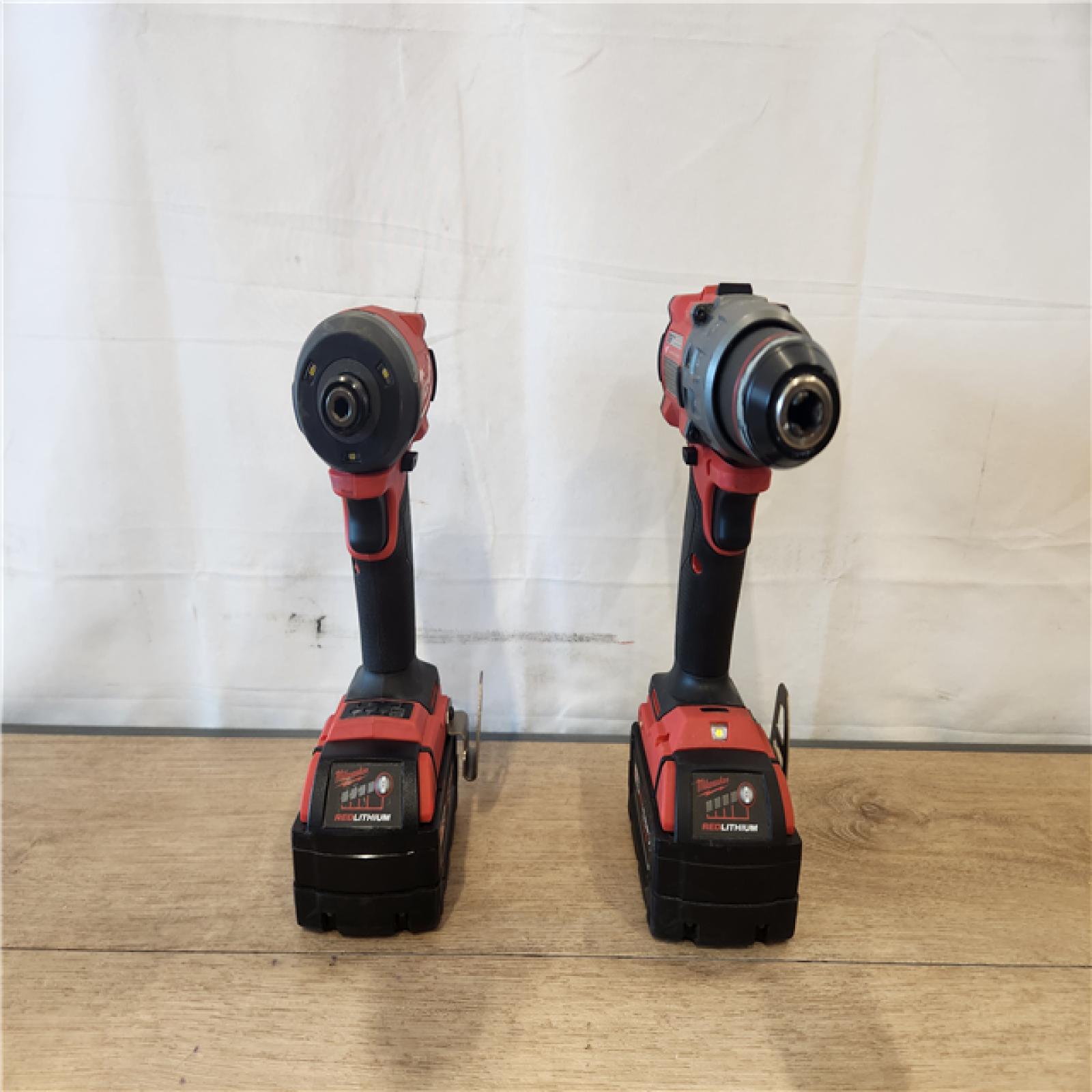 AS-IS- Milwaukee FUEL 18V Lithium-Ion Brushless Cordless Hammer Drill and Impact Driver Combo Kit