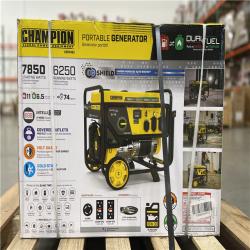 DALLAS LOCATION- CHAMPION 7850/6250-Watt Recoil Start Dual Fuel Portable Generator w/ Free 3-Year Warranty for Home Backup and Storm Prep