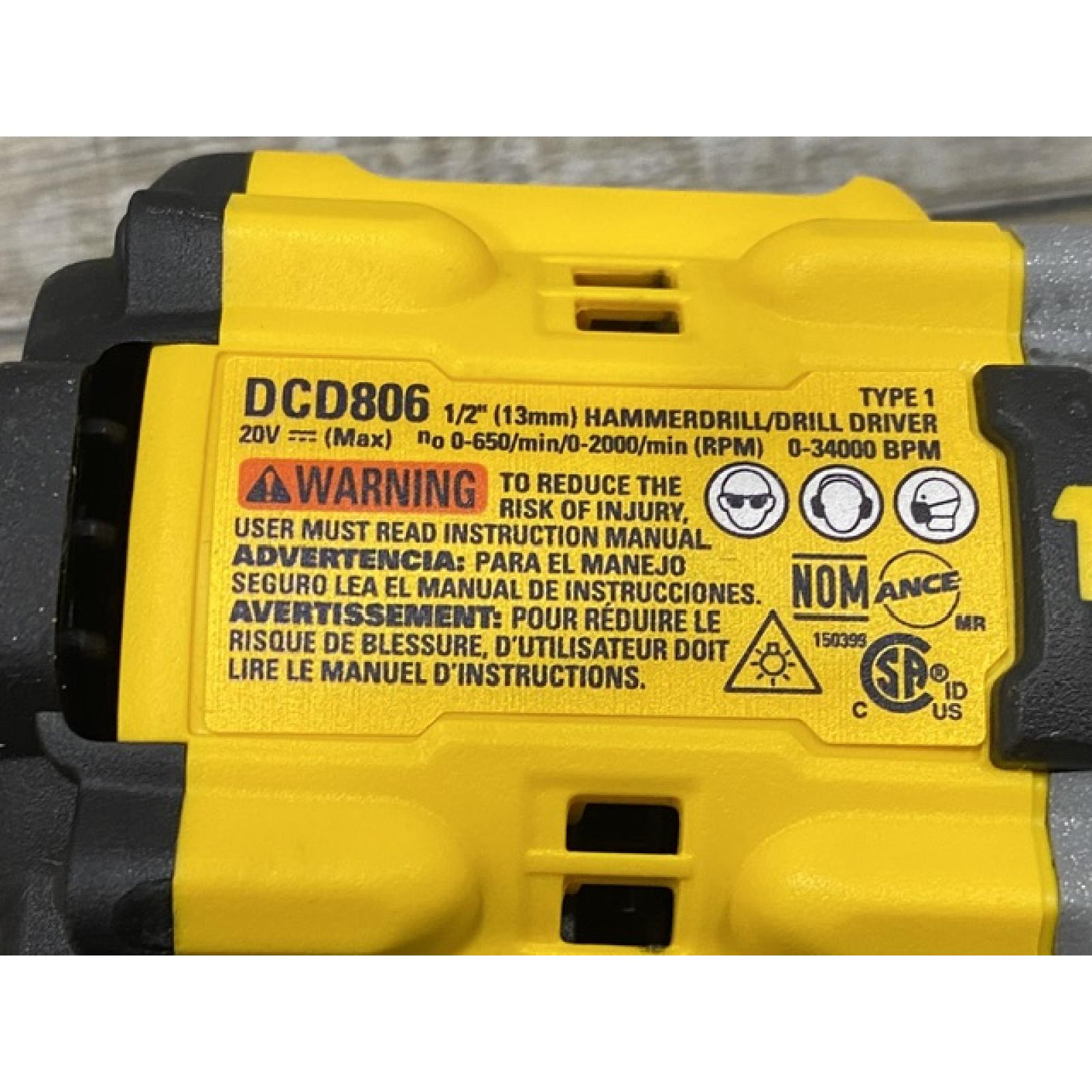 AS-IS DEWALT 20V XR Brushless Cordless 1/2 in. Hammer Drill (Tool-Only)