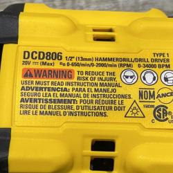 AS-IS DEWALT 20V XR Brushless Cordless 1/2 in. Hammer Drill (Tool-Only)