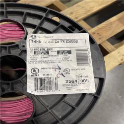 DALLAS LOCATION - AS-IS  Southwire 2500 ft. 12 Pink Solid CU THHN Wire(5 SPOOLS) (SEE NOTES)
