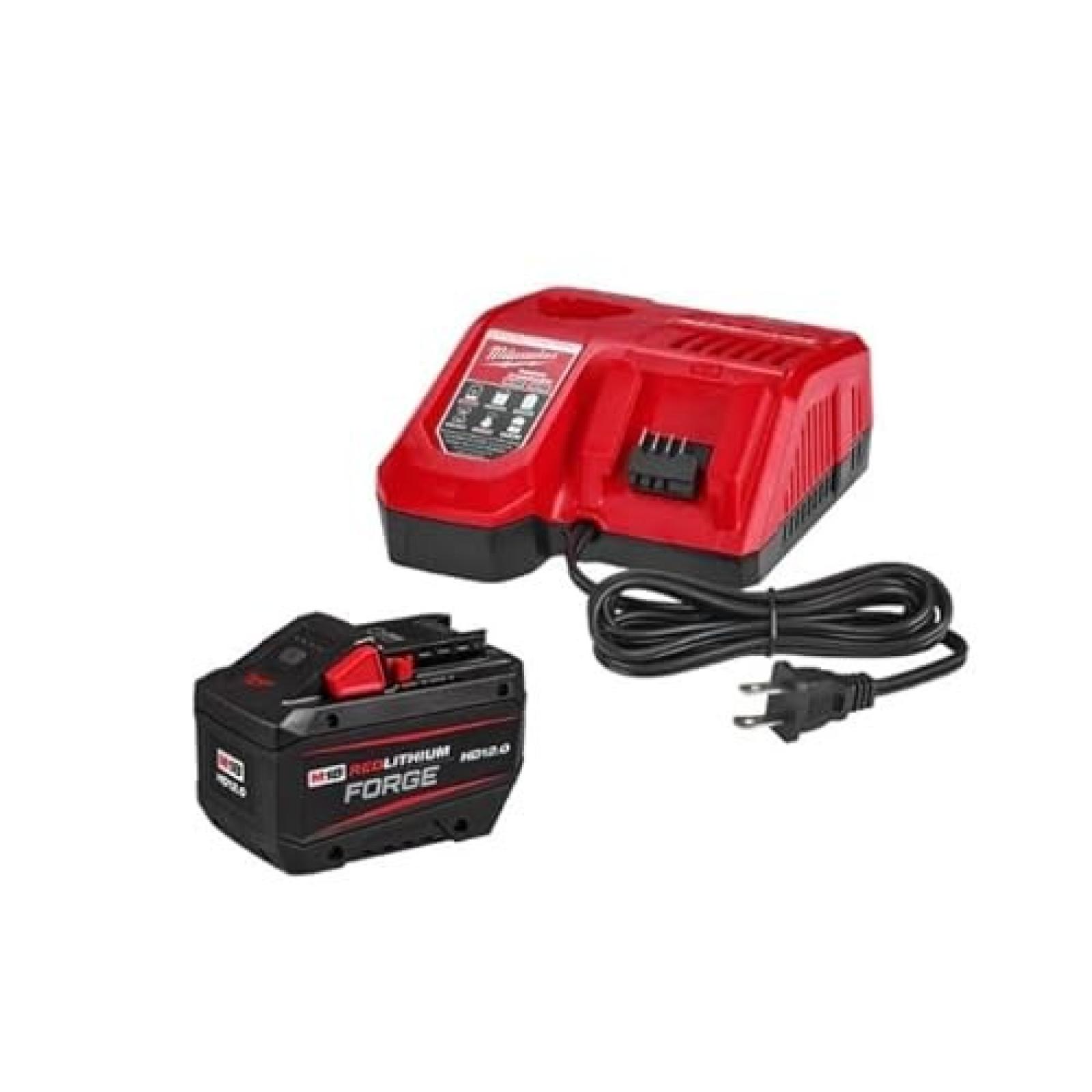 NEW- Milwaukee M18 REDLITHIUM FORGE HD12.0 Battery Pack with M12 & M18 Rapid Charger Charging  Longest Battery Life