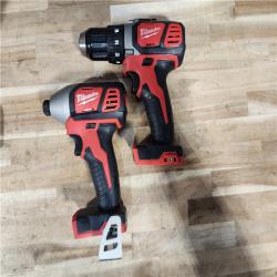 HOUSTON LOCATION - AS-IS Milwaukee M18 18V Lithium-Ion Cordless Drill Driver/Impact Driver Combo Kit