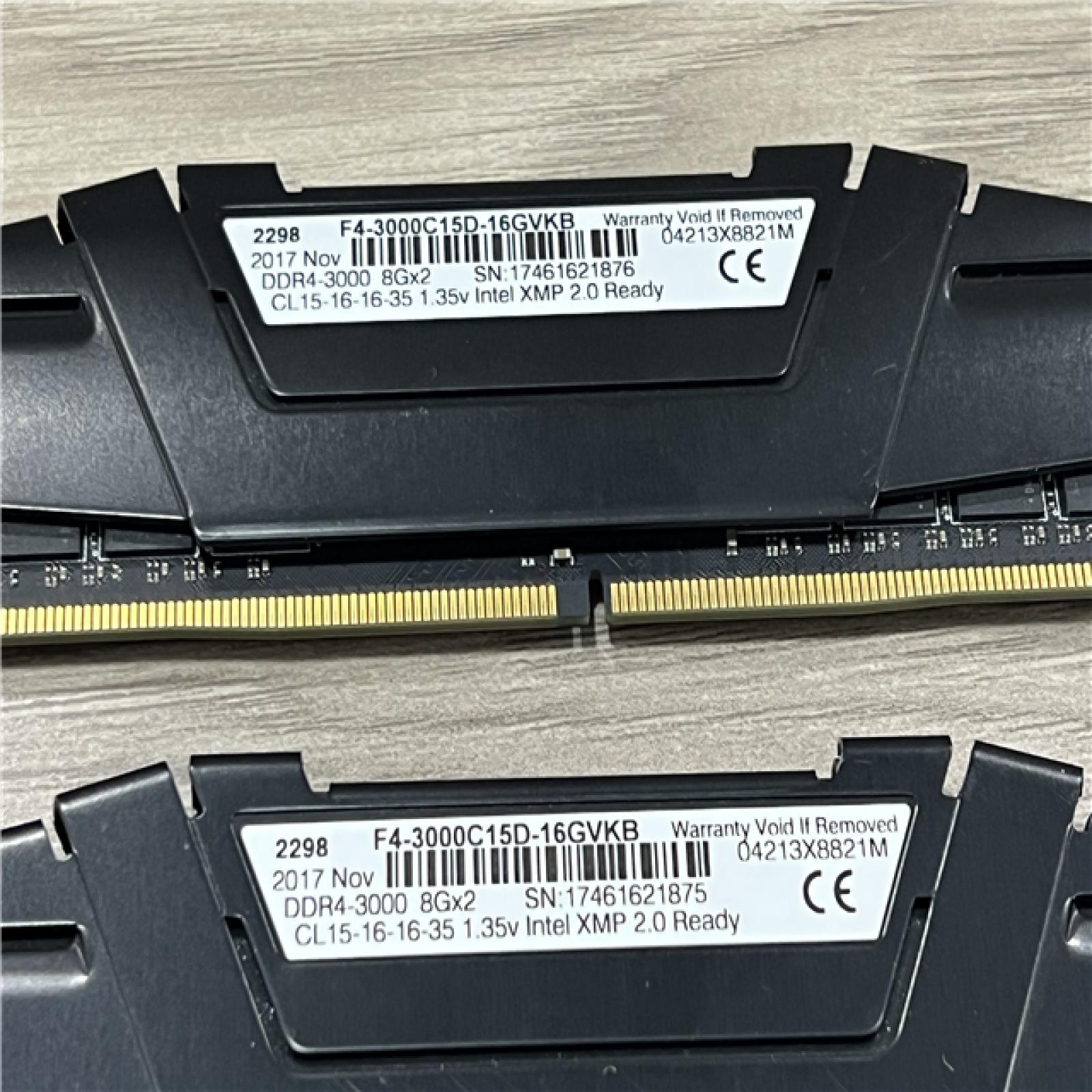 AS-IS G. SKILL Ripjaws V Series 16GB (2 X 8GB) 288-Pin DDR4 SDRAM DDR4 3000 (PC4 24000) Desktop Memory Model F4-3000C15D-16GVKB