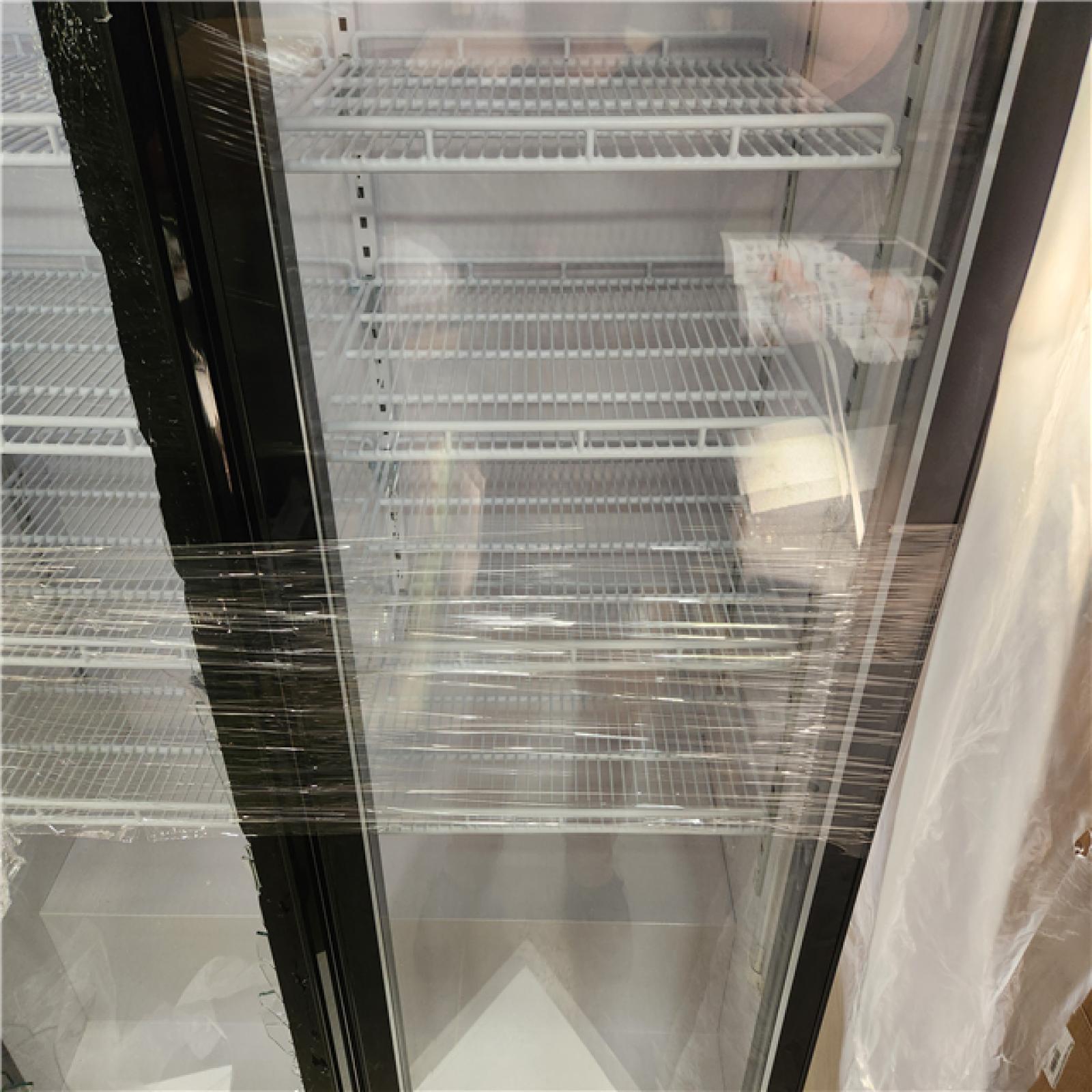 Phoenix AS-IS Koolmore 47 in. Commercial 2-Glass-Door Merchandiser Refrigerator  35 cu. ft. in Black