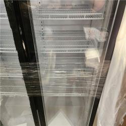 Phoenix AS-IS Koolmore 47 in. Commercial 2-Glass-Door Merchandiser Refrigerator  35 cu. ft. in Black