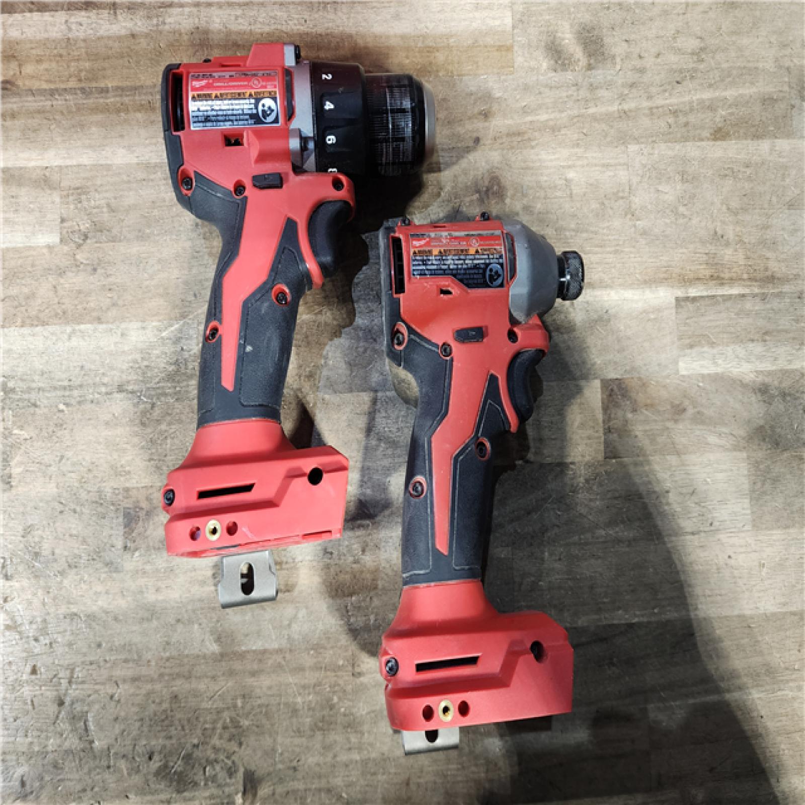 HOUSTON LOCATION - AS-IS Milwaukee M18 18V Lithium-Ion Brushless Cordless Compact Drill/Impact Combo Kit (2-Tool) W/(2) 2.0 Ah Batteries  Charger & Bag