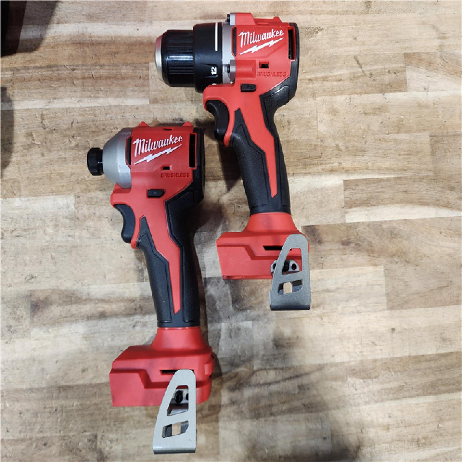 HOUSTON LOCATION - AS-IS Milwaukee 18V Lithium-Ion Brushless Cordless Compact Drill/Impact Combo Kit