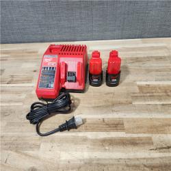 HOUSTON LOCATION - AS-IS MILWAUKEE 2 TOOL COMBO KIT W/ (2) BATTERY & CHARGER