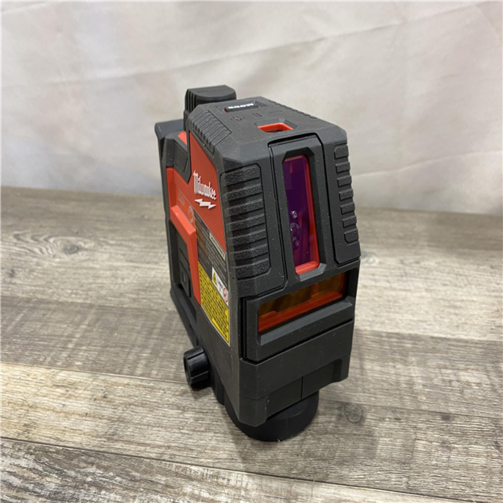 AS-IS Milwaukee Green 100 ft. Cross Line and Plumb Points Rechargeable Laser Level Kit