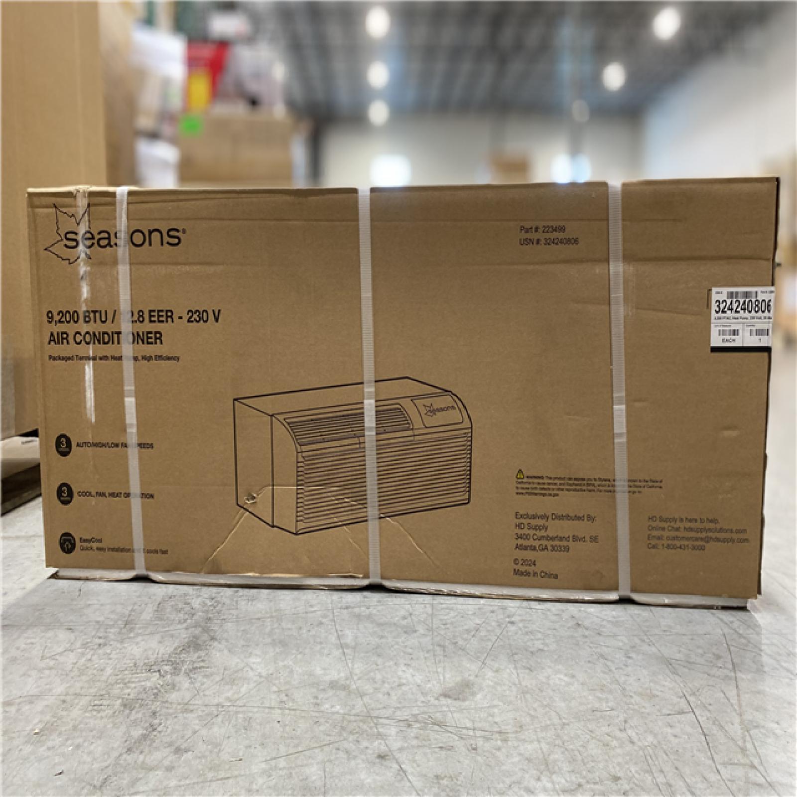 DALLAS LOCATION - Seasons® 9,200 BTU / 12.8 EER - 230 V AIR CONDITIONER