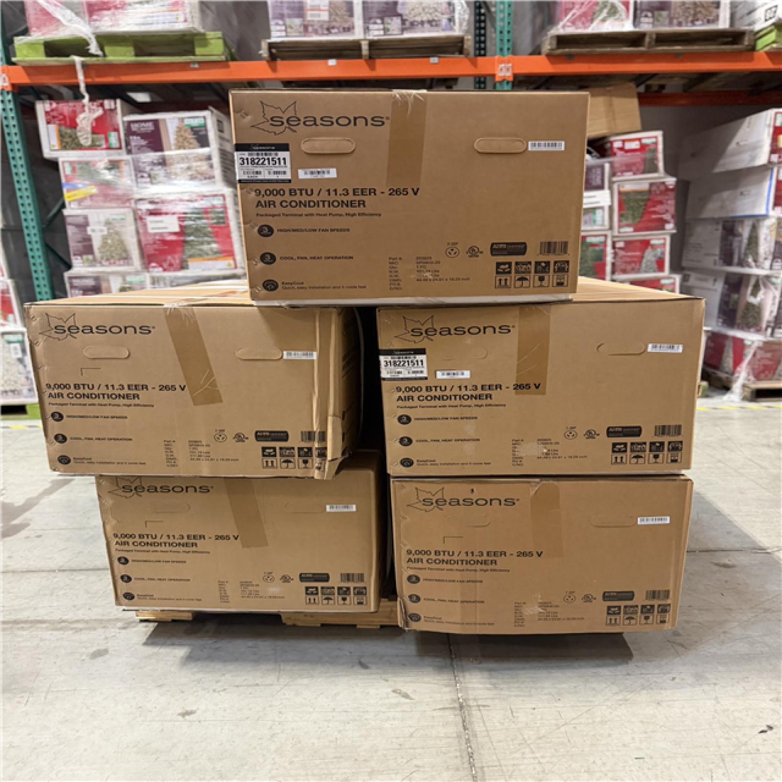 DALLAS LOCATION- Seasons 9000 BTU Air Conditioner PALLET (5 UNITS)