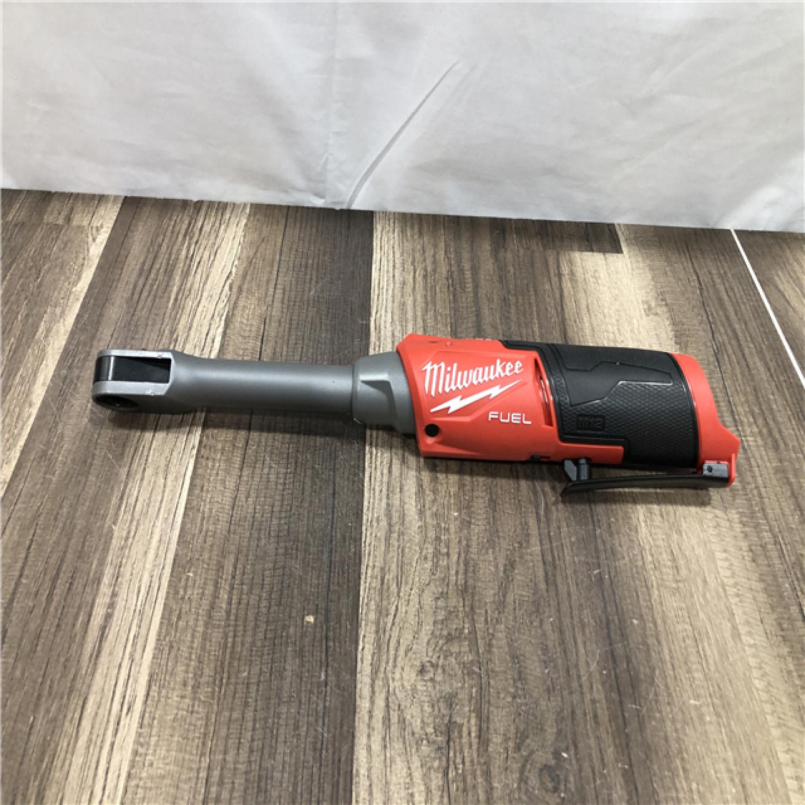 AS-IS Milwaukee FUEL INSIDER 12V Lithium-Ion Brushless Cordless 1/4 in. - 3/8 in. Extended Reach Box Ratchet (Tool-Only)
