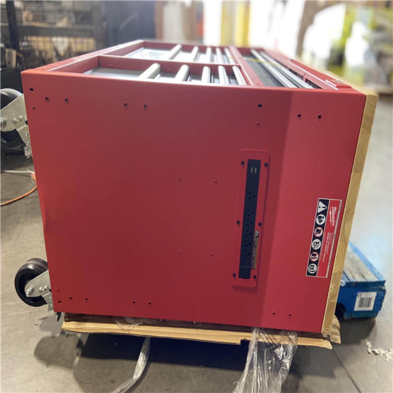 DALLAS LOCATION - Milwaukee Tool Storage 52 in. W x 22 in. D Heavy Duty Red Mobile Workbench Cabinet