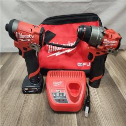 AS-IS- Milwaukee 12V Brushless Hammer Drill and Impact Driver Combo Kit