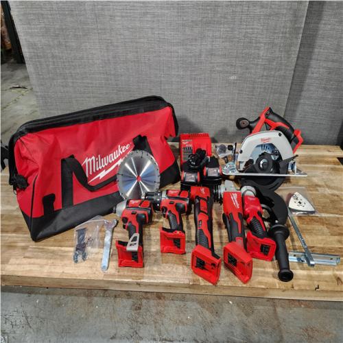 Houston Location AS-IS M18 18-Volt Lithium-Ion Cordless Combo Kit (6-Tool) with 2-Batteries  Charger and Tool Bag