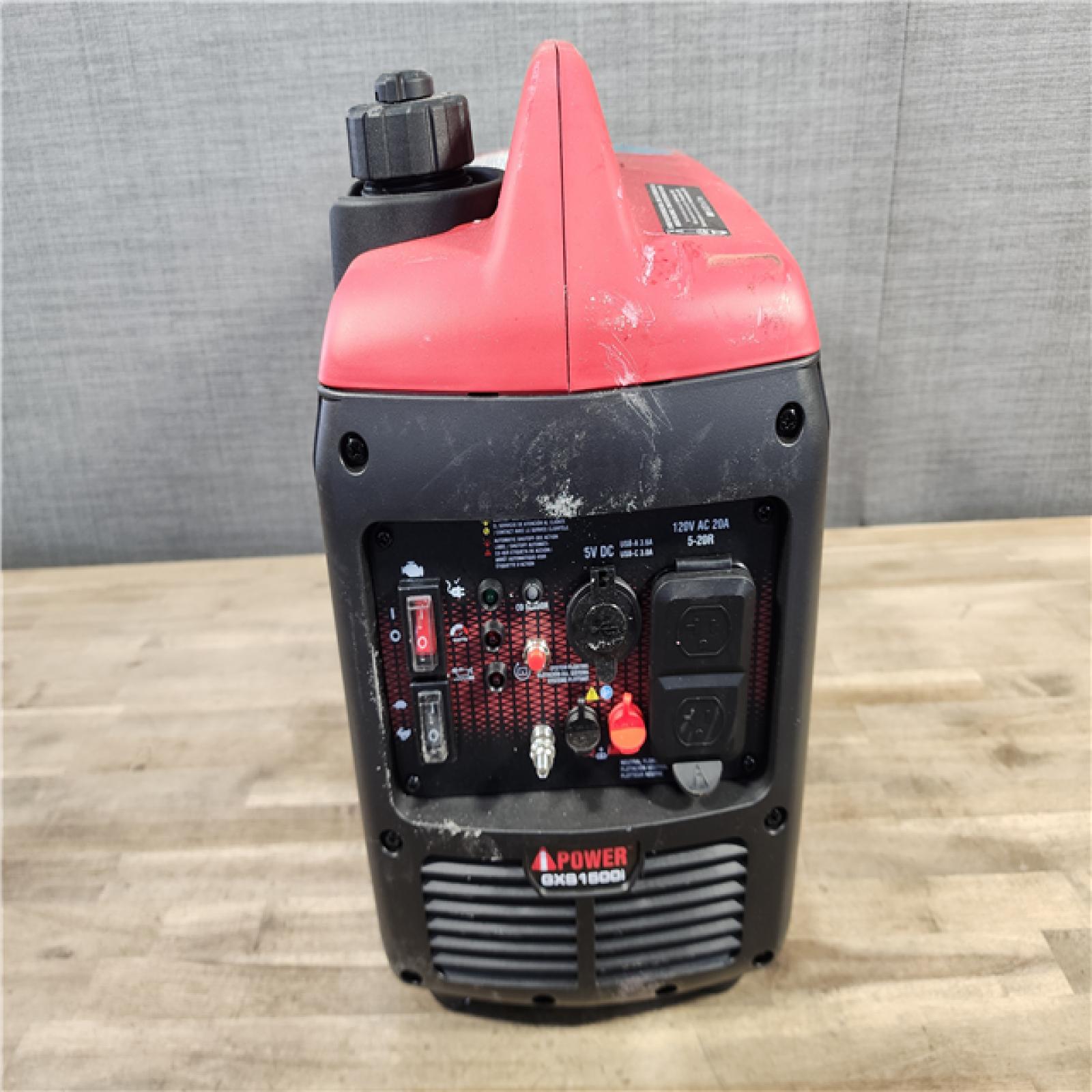 HOUSTON LOCATION - AS-IS 1500-Watt Recoil Start Gasoline Powered Ultra-Light Inverter Generator with 60cc OHV Engine and CO Sensor Shutdown