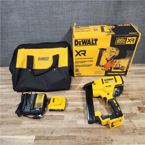 HOUSTON LOCATION - AS-IS DEWALT 20V MAX XR Lithium-Ion Cordless 18-Gauge Narrow Crown Stapler Kit