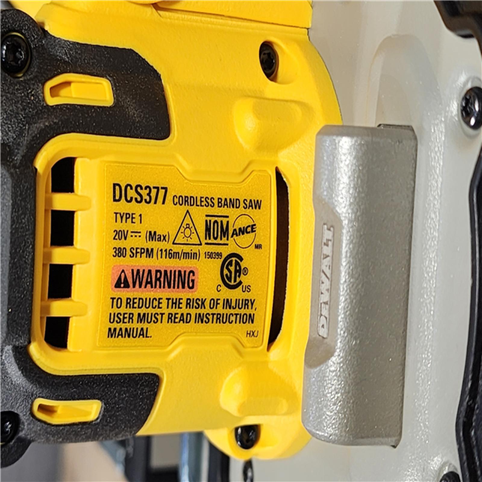 HOUSTON LOCATION - AS-IS Dewalt DCS377B 20V MAX ATOMIC Brushless Cordless 1-3/4  Compact Bandsaw (TOOL ONLY)