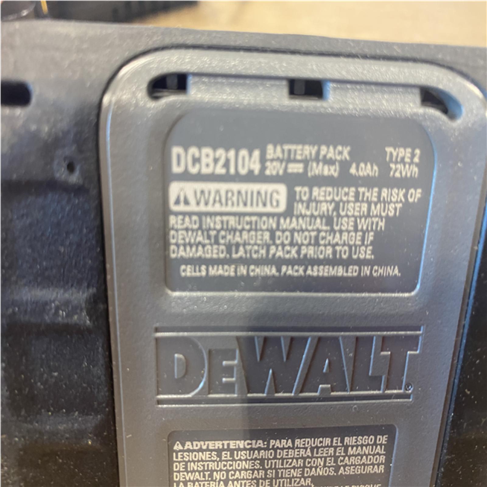 AS-IS DEWALT 20V MAX Lithium-Ion Starter Kit with 4.0 Ah and 5.0 Ah Batteries and Charger