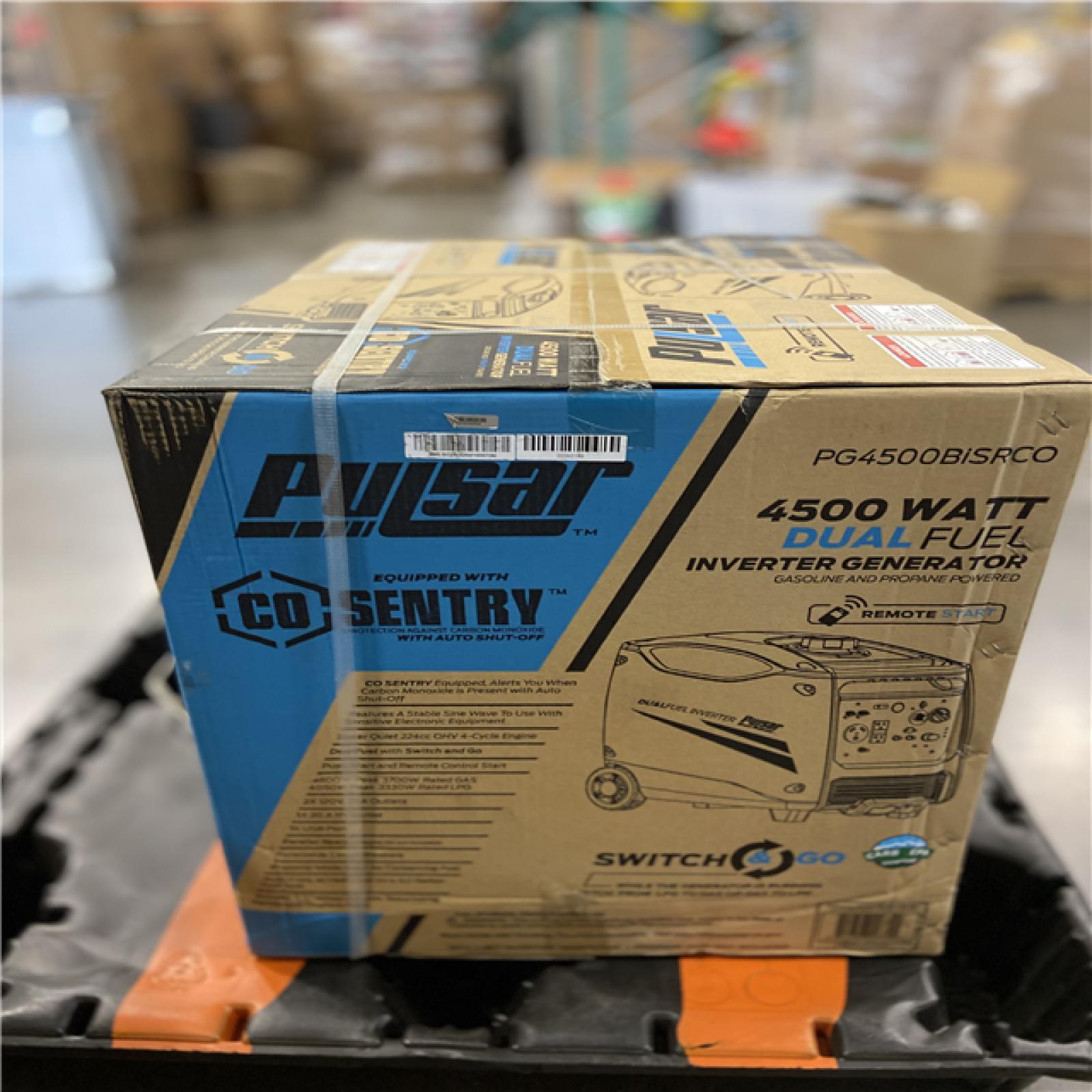 DALLAS LOCATION - Pulsar 4,500-Watt/3,700-Watt Dual Fuel with Recoil, Remote and Push Button Start Portable Inverter Generator with CO Alert