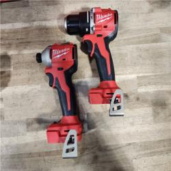 HOUSTON LOCATION - AS-IS M18 18-Volt Lithium-Ion Brushless Cordless Compact Hammer Drill/Impact Combo Kit (2-Tool) with (2) Batteries, Bag