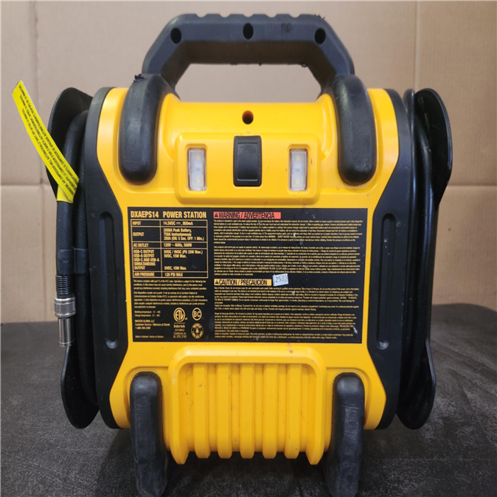 Phoenix LIKE NEW DEWALT 2000-Peak Amp Portable Jump Starter with Digital Compressor, USB and AC Power Bank - DXAEPS14