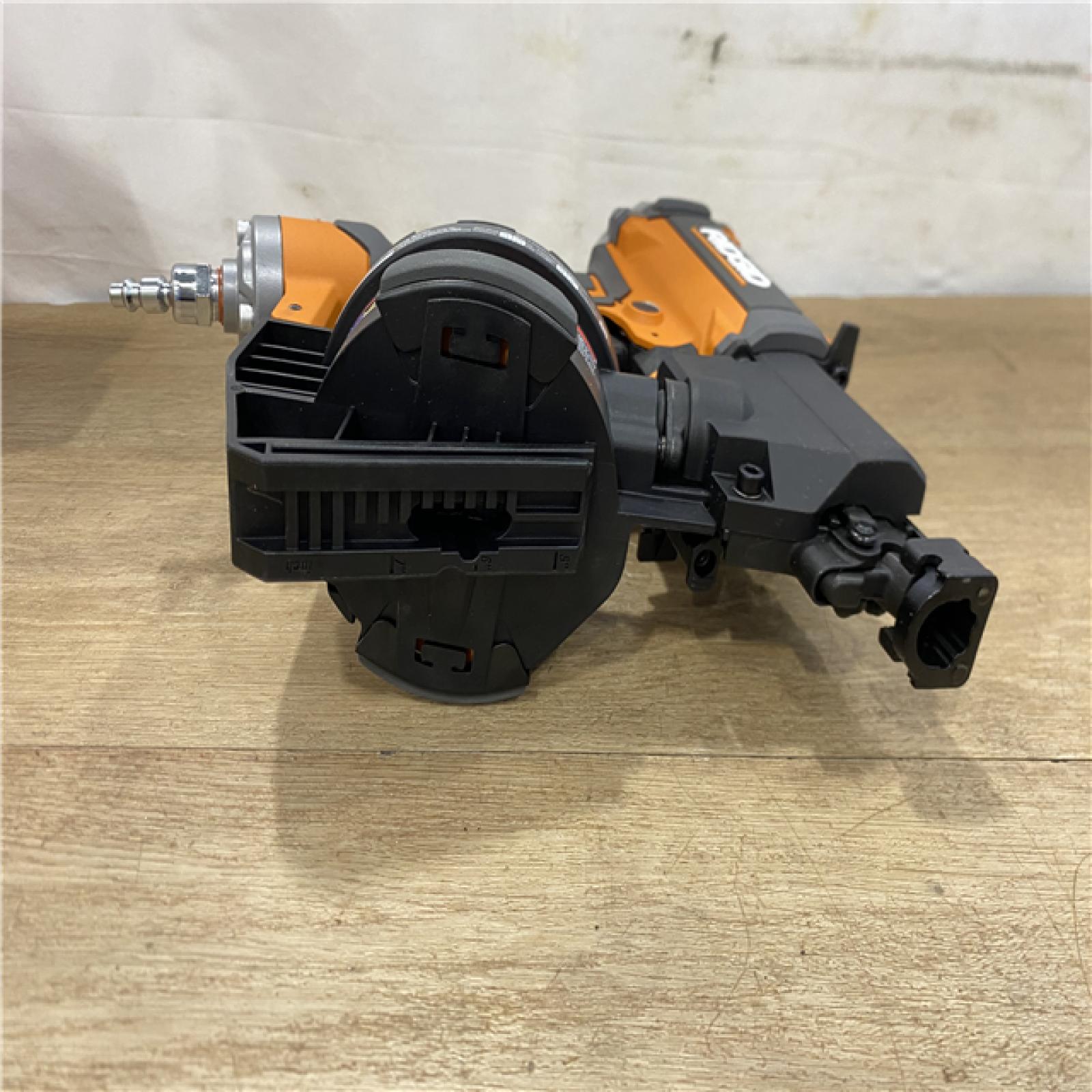 AS-IS RIDGID Pneumatic 15 Deg. 1-3/4 in. Coil Roofing Nailer