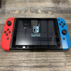 AS-IS Nintendo Switch with Neon Blue and Neon Red Joy-Con