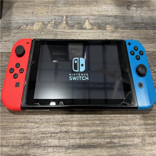 AS-IS Nintendo Switch with Neon Blue and Neon Red Joy-Con